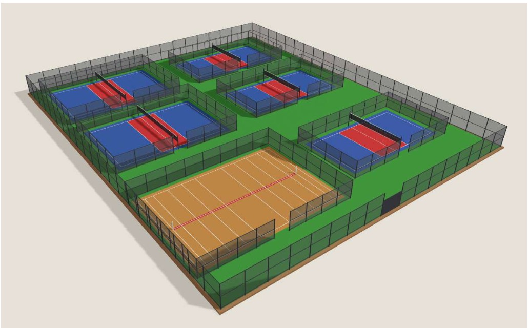 Multi-court complex